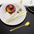 thumbnail image 1 of Msgweeeg Flatware Sets Cutlery Set Utensils Set Stainless Steel Knife fork and Spoon Western Style Steak fork Set Household Stainless Steel Spoon European Style Dinner Knife Three Piece Set, 1 of 7