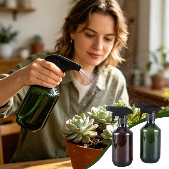 Msgweeeg Flower Watering Can Large Watering Can Plastic Spray Bottle Fine Mist 400ml Mist Stream Refillable Reusable Portable Sprayer Leaks Proof for Household Use Cleaning Solution