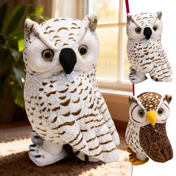 Msgweeeg Friend Gifts for Women Plush Toys Cute Big-Eyed Owl Doll Toy Small Realistic Stuffed with -Soft Portable for Shower Birthday Gift