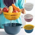 thumbnail image 1 of Msgweeeg Fruit Drainsbasket Fruit Drainer Container with Handle Basket Drainageage Double Basket Of Vegetables Plastic Bowl For Washing Vegetables Cooking Home-made Fruit Platter, 1 of 6