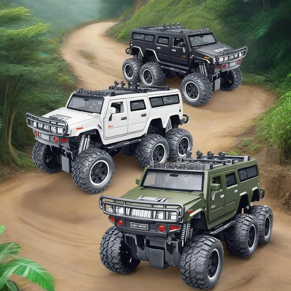 Msgweeeg Gift for Boys Toys for 6 Year Old Boys Large Six-Wheel Off-Road Swat Car Toy Car Inertias Voice and Light Polices Car Model Boy Gift Toy Car Gifts for Children