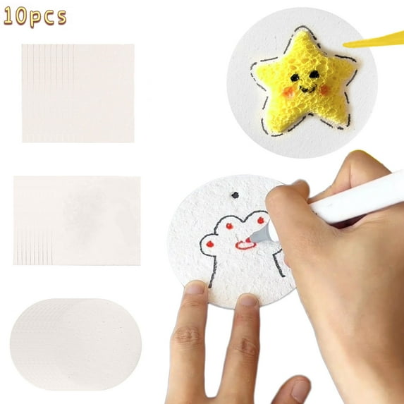 Msgweeeg Gifts for Boys 4-6 Gifts for 4 Year Old Boys Expanding Cellulose Sponge Crafts for Kids 3PCS Cut Cartoons Shapes 0.1cm To 1cm Texture Art Water Activated DIY Sensory Toys for Toddlers