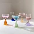 thumbnail image 1 of Msgweeeg Glass Cups Wine Glass Wine Cups Irregular Cocktail Wine Glass Gradient Glass Modern Wine Gladses Wine Glasses Hand Blown Juices Cup, 1 of 7