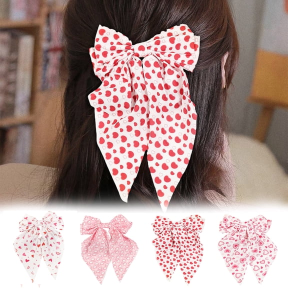 Msgweeeg Hairclips Valentine's Day Gifts Hair Pins for Women Day Bow Hair Clip Women's Plates Hair Clip Back Of The Head Spring Clip Hair Accessories