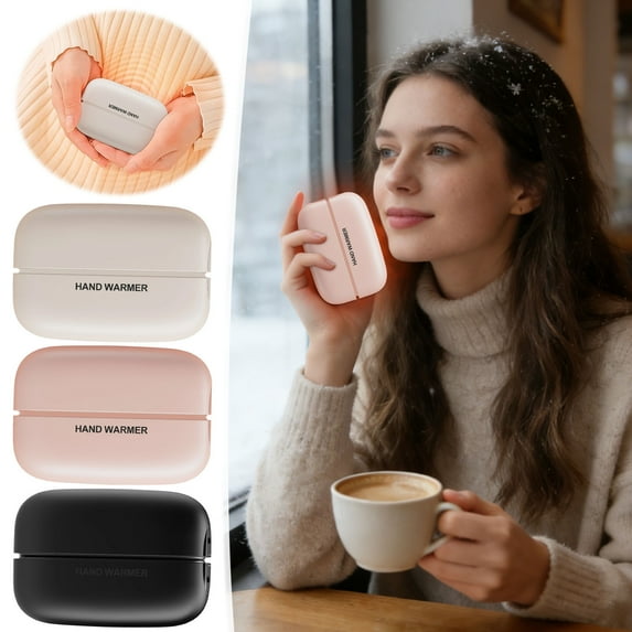 Msgweeeg Hand Warmers 2-in-1 Rechargeable Magnetic Hand Warmer 5000mAh USB-C Power Bank Three Heat Levels Split-Grip Design Portable Pocket Heater Fast Charging Outdoor Emergency Ideal