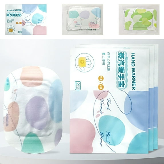 Msgweeeg Hand Warmers Camping Hand Warmers Wearable Hand Warmer Self Heating 2 Piece Set Warm and Cold Proof Hand and Foot Cold Steam Disposable Hand Warmer Patch