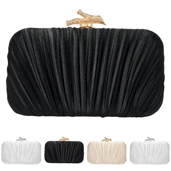 Msgweeeg Handbag Women's Purses and Handbags Women's Casual Pleated Handbag for Evenings Spring/Summer Style Trendy and Elegant for Weddings and Zippered Evening Bag