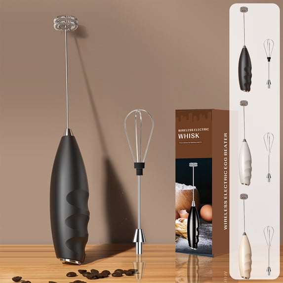 Msgweeeg Handheld Coffee Frother and Egg Beater Portable Mixer Electric Whisk Kitchen Drink Frothing Tool for Latte Cappuccino Baking Cooking Easy To Use Home Dessert Beverage Maker