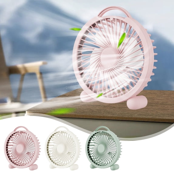 Msgweeeg Handheld Fan Small Fan Desktop Fan Hangable Clipable USB Fan Air Circulation Fan Dormitory Portable Small Fan Desktop Desktop Fan