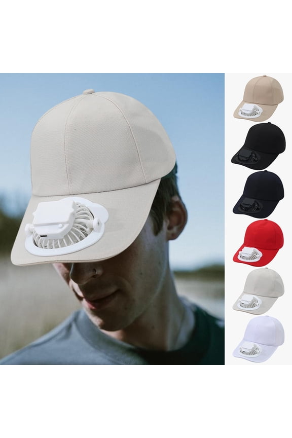Hat with Fans Caps for Men Men and Women In The Summer Recently Developed Rechargeable Fan Cap Adult Leisure Travel Solid Color Fast-drying Baseball Cap Couple Sunscreen Hat