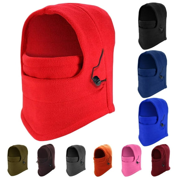 Msgweeeg Hat Men's Winter Hats Gift for Woman Solid Color-layer Hat Outdoor Sports Cycling Ski Hat Warm Neck Protection Head Cover Face Mask
