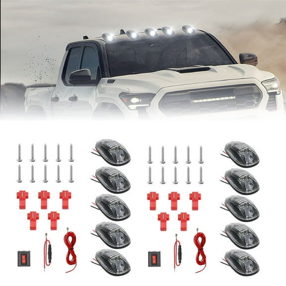 Msgweeeg Heavy Duty Pickup Roof Marker Light 16 LED High Brightness Waterproof Low Profile Surface Mount Cab Top Lamp for Trucks SUVs Trailers Enhanced Visibility Night Driving