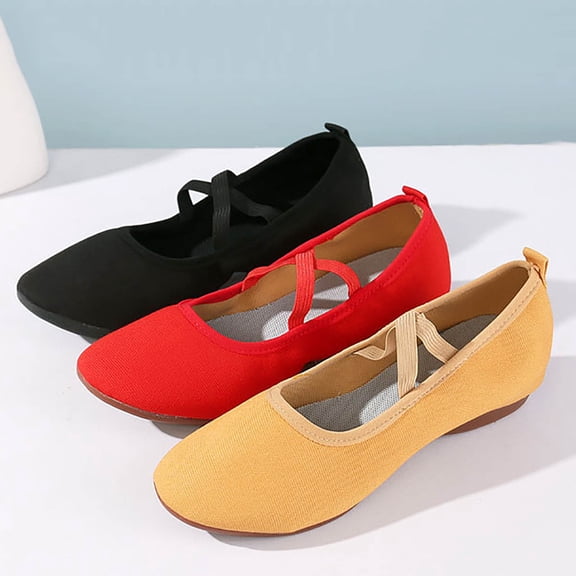 Msgweeeg Jazz Shoes Character Shoes Women Teacher Latin Dance Shoes Adult Body Dance Training All Inclusive Cloth Plus Size Shoe Trendy Mid Heel Dance Shoes