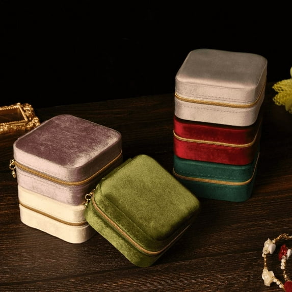 Msgweeeg Jewelry Box Organizer Jewelry Case Gifts for Her Velvet Jewelry Box for Work,Everyday,Casual