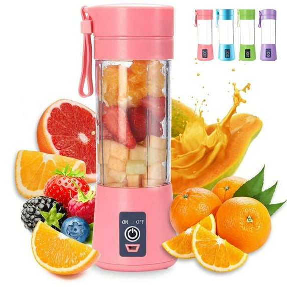 Msgweeeg Juicer Machines Vegetable and Fruit Portable Blenders Individual Juicer for Shakes Fruit Juicer USB Rechargeable with 6 Blades Handheld Blenders for Sports Travel and Outdoors