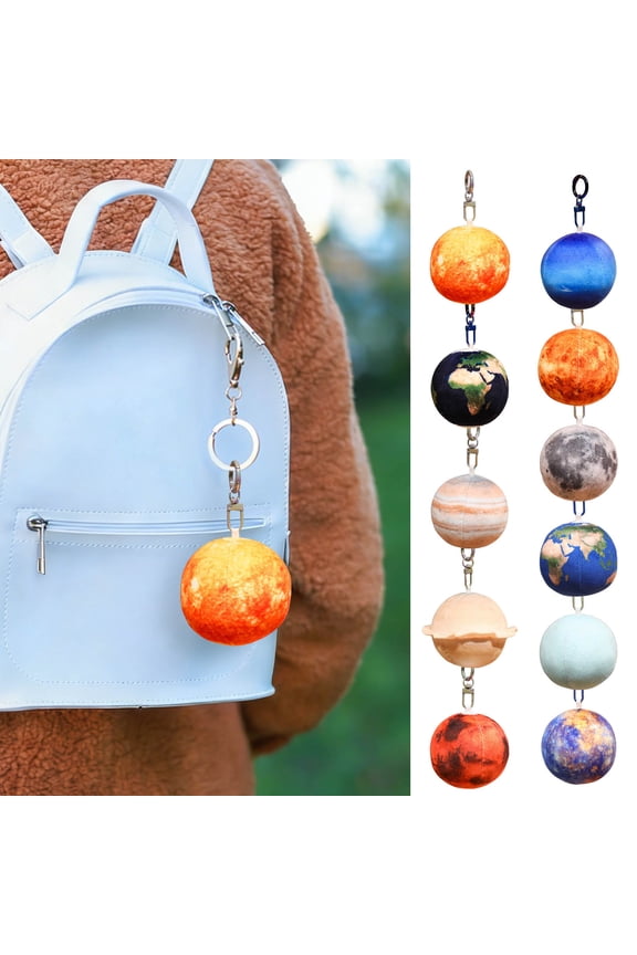 Keyring Plush Keychain Small Gift for Women Womens Birthday Gifts Toy Of The Earth Sun for Children's Hanging Pendant