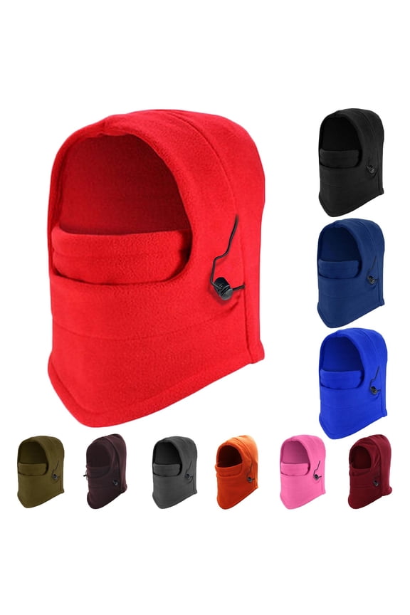 Knit Hat Men Hats Winter Christmas Gifts for Wife Solid Color-layer Hat Outdoor Sports Cycling Ski Hat Warm Neck Protection Head Cover Face Mask