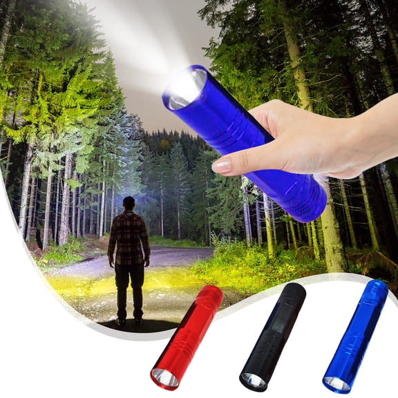 Msgweeeg LED Flashlight Flash Light Aluminum Alloy Mini Strong Light Flashlight with Built In Battery Fast Charging LED Small Flashlight for Home and Outdoor Use