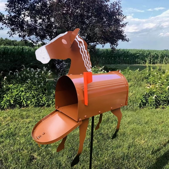 Msgweeeg Mailboxes for Outside Mail Box Horse Mailbox Mailbox Cover Garden Decoration Personalized Mailbox Very Suitable for Horse Farms Or Horse Lovers