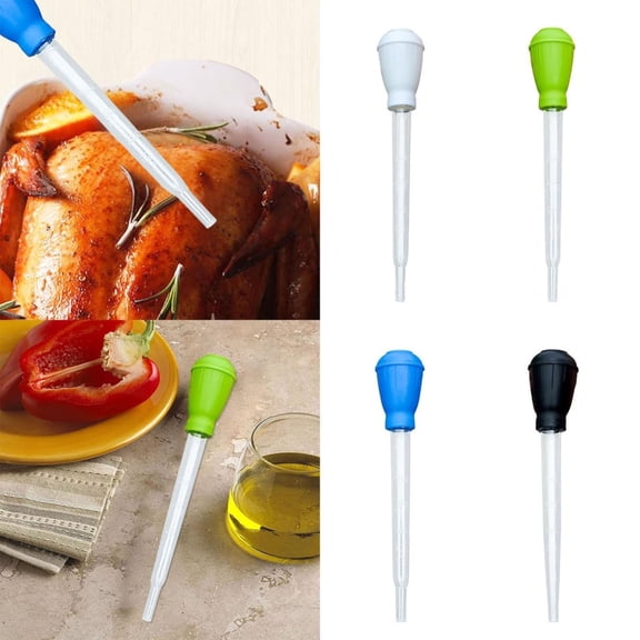 Msgweeeg Meat Turkey Baster Durable Squeeze Inject Marinade Juices Kitchen Cooking Roasting Tool for BBQ Grill Holiday Turkey Chicken Preparation