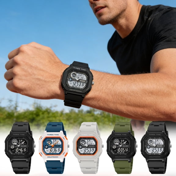 Msgweeeg Men Watches Small Gift Men's Digital Watch Multifunctional Sports Watch with Alarm Chronograph 50M Waterproof Outdoor Wristwatch for Students and Men To Read with LED Backli