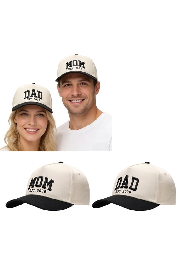 Men's Baseball Caps Womens Hats Baseball Caps 2026 MOM and Embroidered Baseball Caps Set Vintage Two-Tone Hats with Ponytail Hole Matching Couple Hats for 's Day Father's Day Gifts