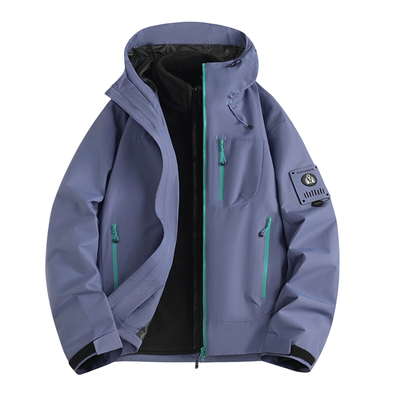 Msgweeeg Men's Hooded 3 in 1 Waterproof Windproof Down Jacket, Sizes XS ...
