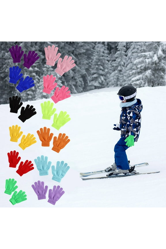 Mens Running Gloves Insulated Gloves for Men Winter Warm Solid Color Knitted Kids Gloves Split Finger Gloves for Cold Weather, Windproof, and Insulation