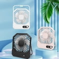 thumbnail image 1 of Msgweeeg Mini Fan Portable Hangable Fan Foldable Desktop Fan 3-Speeds Digital Display Fan 2600mAh Extra Long Life Quiet and Comfortable Suitable for Office Outdoor Home, 1 of 8