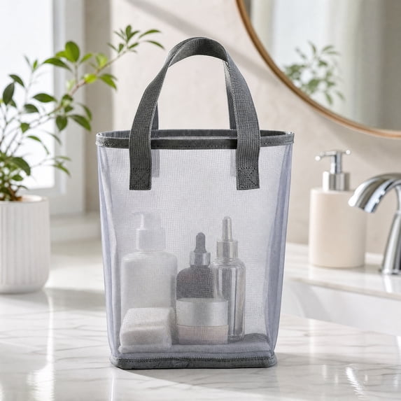 Msgweeeg Moving Supplies Bedding Storage Nylon Mesh Makeup Bag Portable Travel Cosmetics Storage Bag Mesh Wash Storage Bag