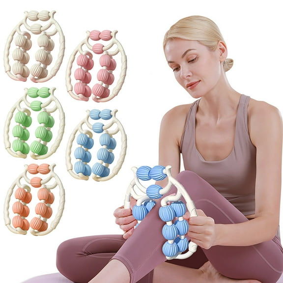 Msgweeeg Muscle Roller Stick Muscle Roller Massage Roller Roller Cellulite Roller Muscle Relaxer Circular Leg Clamps Leg Massage