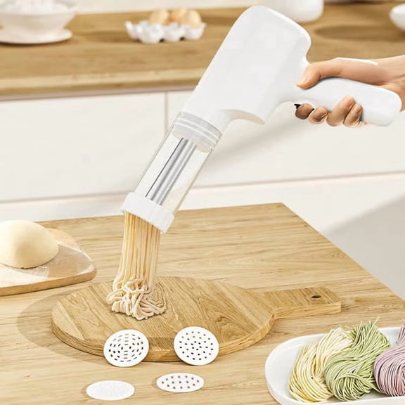 Msgweeeg Noodle Press Machine Stainless Steel Handheld Pasta Maker Fully Automatic Dough Extruder Kitchen Tool for Fresh Noodles and Dumplings