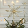 thumbnail image 1 of Msgweeeg Old Fashioned Christmas Ornaments Ornament Star Christmas Tree Top Decoration Lighting Holiday Decoration Three Dimensional Top Star Hollow Out Tree Top Star, 1 of 7
