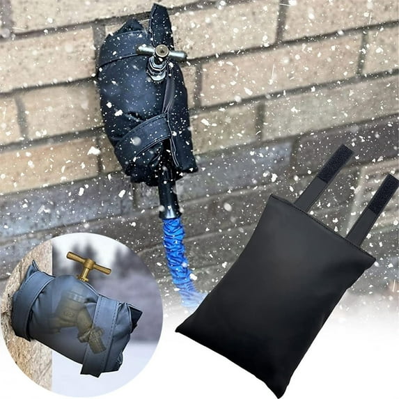 Msgweeeg Outdoor Faucet Cover 2 Pack Winter Faucet Protector Leather Snow Protection Freeze Guard Insulated Spigot Cover Weatherproof Hose Bib Cover for Cold Weather Freeze