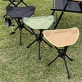 thumbnail image 1 of Msgweeeg Outdoor Folding Chairs Outdoor Folding Chair Outdoor Camping Rotating Folding Chair Aluminum Alloy Triangular Stool Lightweight Carrying Hiking Fishing Barbecue Picnic Chair, 1 of 2