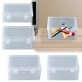 thumbnail image 1 of Msgweeeg Pen HoldersExtra Large Capacity Plastic Pencil Box Stackable Translucent Clear Pencil Box Office Supplies Storage Organizer Box For Gel Pens Erasers Tape Pens Pencils, 1 of 6