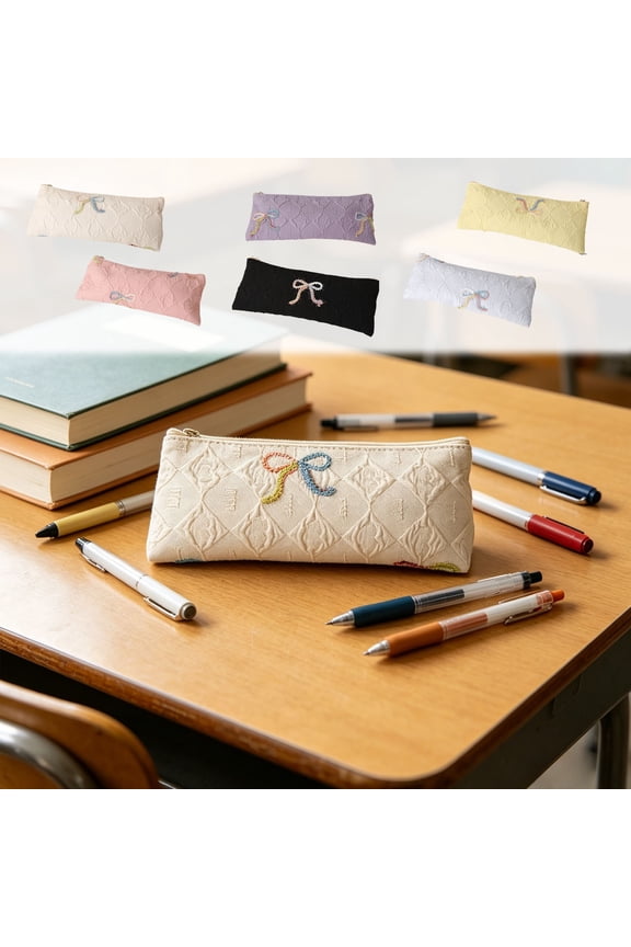 Pencil Cases Colorful Pencil Pouch Makeup Brush Organizer Multipurpose Large Capacity Bag for Stationery Cosmetics Travel Home Office Portable Durable Easy Access Zipper Case
