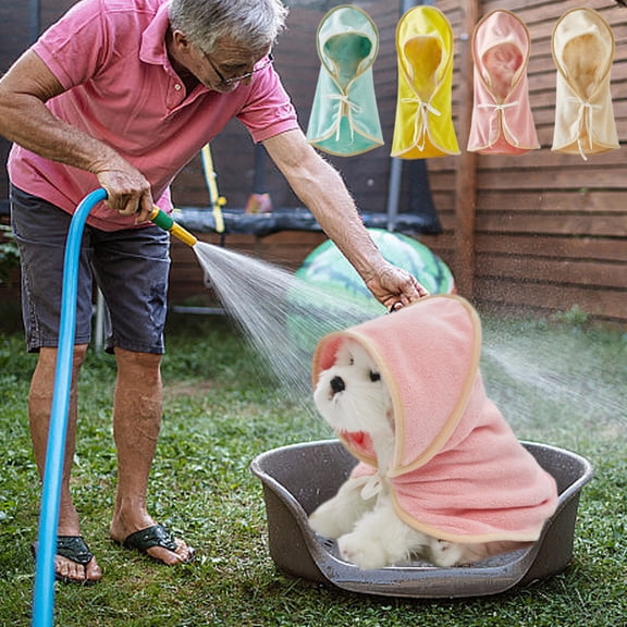 Msgweeeg Pet Clothes Microfiber Dog Bathrobe Drying Pet Bath Robe Pet Super Absorbent Towel for Dogs and Cats Washable Dog Bath Towels