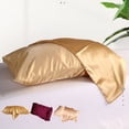 thumbnail image 1 of Msgweeeg Pillow Case Soft Pillowcase Double-sided Solid Color Pillow Cover Pillow Case Beauty Silk Cover Pillow Core Cover Ice Silk Bedding 20''x30'', 1 of 9