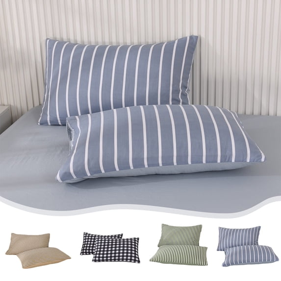 Msgweeeg Pillow Cover Washed Pillowcase Easy Solid Color Pillowcase Pillowcase Pair Of 29.13x18.89In Household Bedding