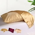 thumbnail image 1 of Msgweeeg Pillowcase Soft Pillowcase Double-sided Solid Color Pillow Cover Pillow Case Beauty Silk Cover Pillow Core Cover Ice Silk Bedding 20''x30'', 1 of 9