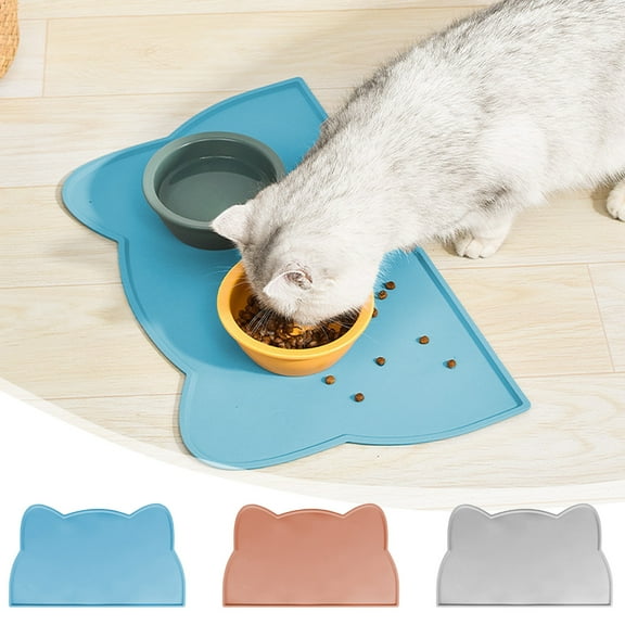 Msgweeeg Placemats Table Mats Non Spill Non Slip Waterproof and Easy To Clean Pet Silicones Placemats Kitty and Dog Mats Placemats