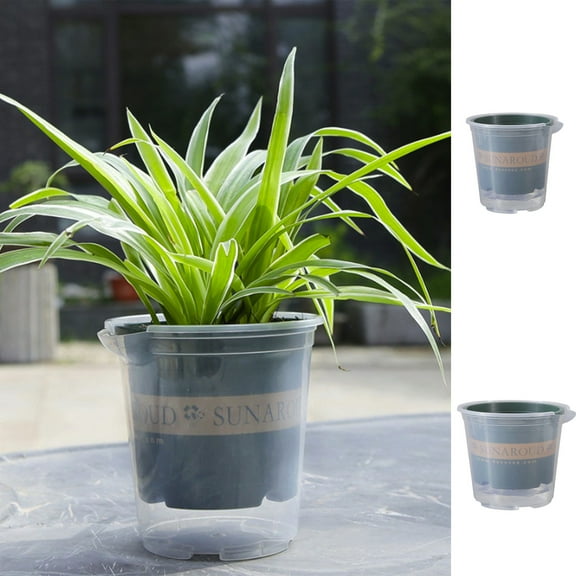 Msgweeeg Plant Pots Planters for Outdoor Plants Self Watering Planter Clear Plastic Automatic Watering Planter Flower Pot Plant Pots for Plants Succulents Herb Flowers