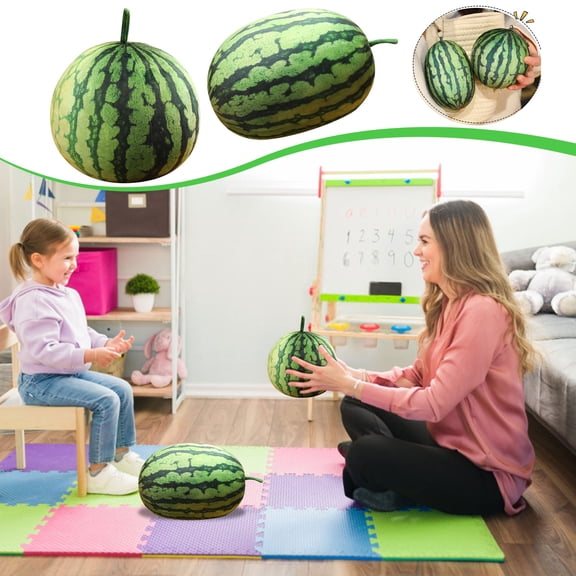 Msgweeeg Plush Figure Toys Realistic Large Watermelon Pillow Plush Fruit Model Decor Gift