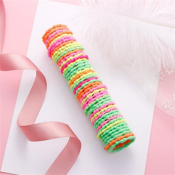 Msgweeeg Pony Tails Hair Ties Hair Scrunchies Rubber Bands for Children's Hair Ties Hair Bands Hair Ropes Color Hair Ropes for Sleeping and Nighttime Use