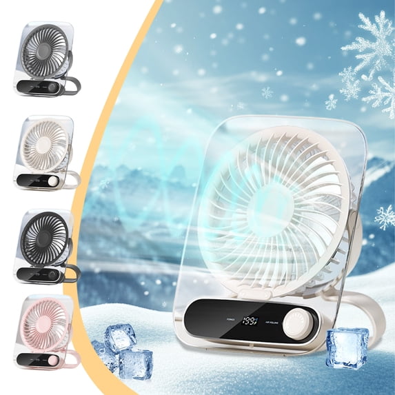 Msgweeeg Portable Fan Rechargeable Small Portable Fan Wall Mounted Or Standing Portable Fan USB Rechargeable Fan Multi-Gear Speeds Suitable for Travel Home Office and Bedroom Use