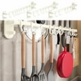 thumbnail image 1 of Msgweeeg Pot Lid Organizer for Cabinet Pot Organizer Kitchen Hook Rack No Hole Hanging Rod Wall Mounted Storage Rack Multifunctional Pot Shovel Spoon Storage Rack, 1 of 8