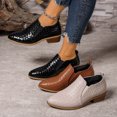 thumbnail image 1 of Msgweeeg Sandles Womens Flats Women's Versatile Fashion Casual Versatile One Foot Comfortable Pointed Oversized Thick Heel Small Leather Shoes, 1 of 10