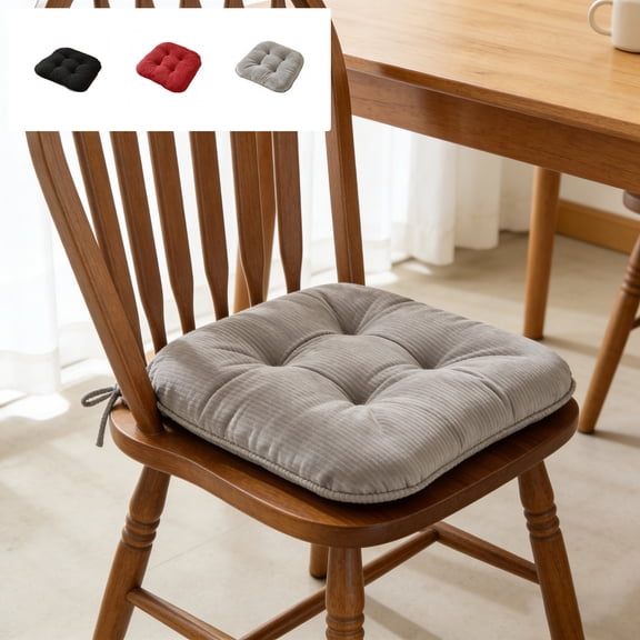 Msgweeeg Seat Cushion Seat Cushions for Office Chairs Chair Cushions for All Season Outdoor Use At Home Corduroy Chair Cushion with Ties