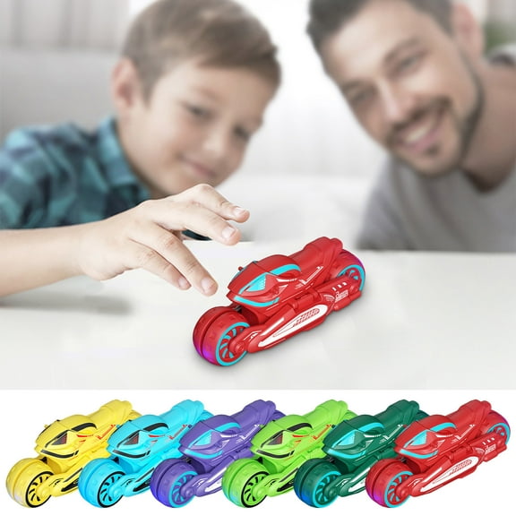 Msgweeeg Sensory Toy 4 Year Old Boy Gift Race Car Deformable Motorcycle Slide Toy Car - 3 - In - 1 Drifting and Racing Interactive Toy for Kids Gift for Anniversary, Birthday, Christmas